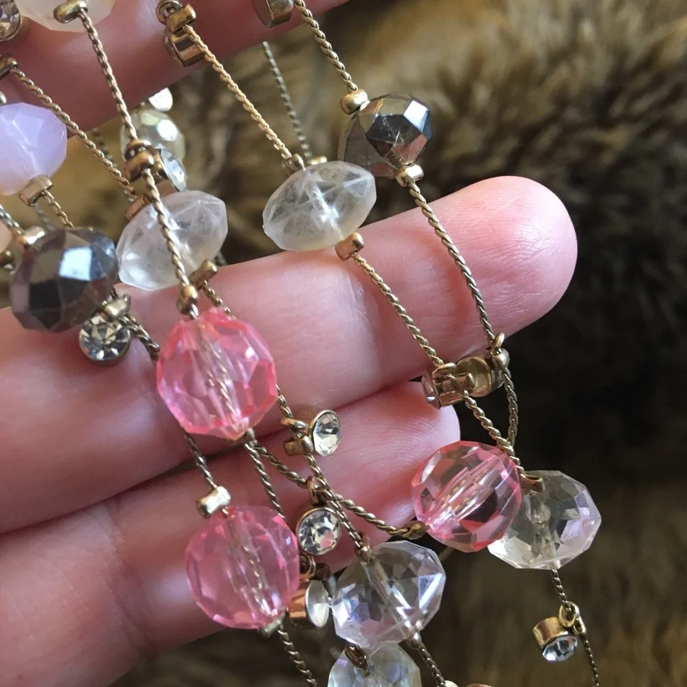 Vintage 90s multi strand layered chain necklace